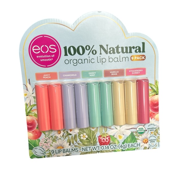 eos Other - Eos-Evolution of smooth 9 pack Lip Balm Gloss Set Natural Organic  Hydration